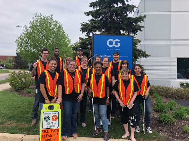 Touch Tunes Bike Path Cleanup Volunteers